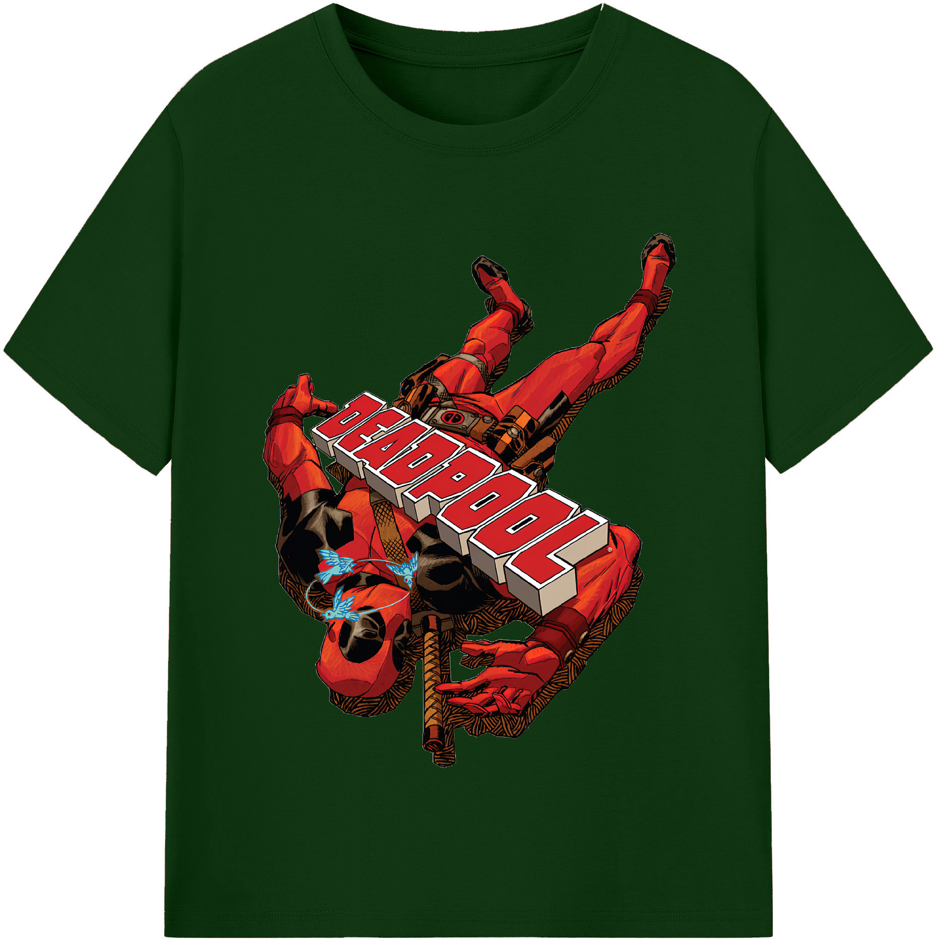 （画像用） Deadpool デッドプール 綿100％半袖Tシャツ（フロントプリント）